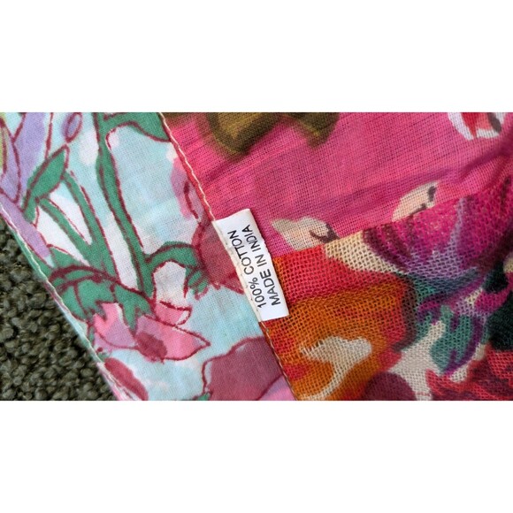 Art Studio Company Sari Cotton Wrap Skirt Handmade Patchwork Colorful Floral NWT - Picture 9 of 9